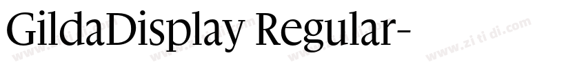 GildaDisplay Regular字体转换 GildaDisplay Regular字体转换